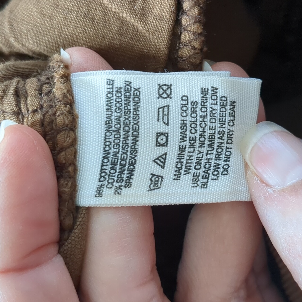 EUC Free People Corduroy Low Rise Skinny Jeans Size 28 Brown Soft Fabric - Picture 11 of 11